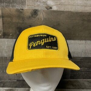Pittsburgh Penguins Yellow Black Hat Baseball Cap NHL Hockey Consel Energy